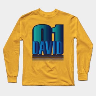 Male Name shirt DAVID 01 Long Sleeve T-Shirt